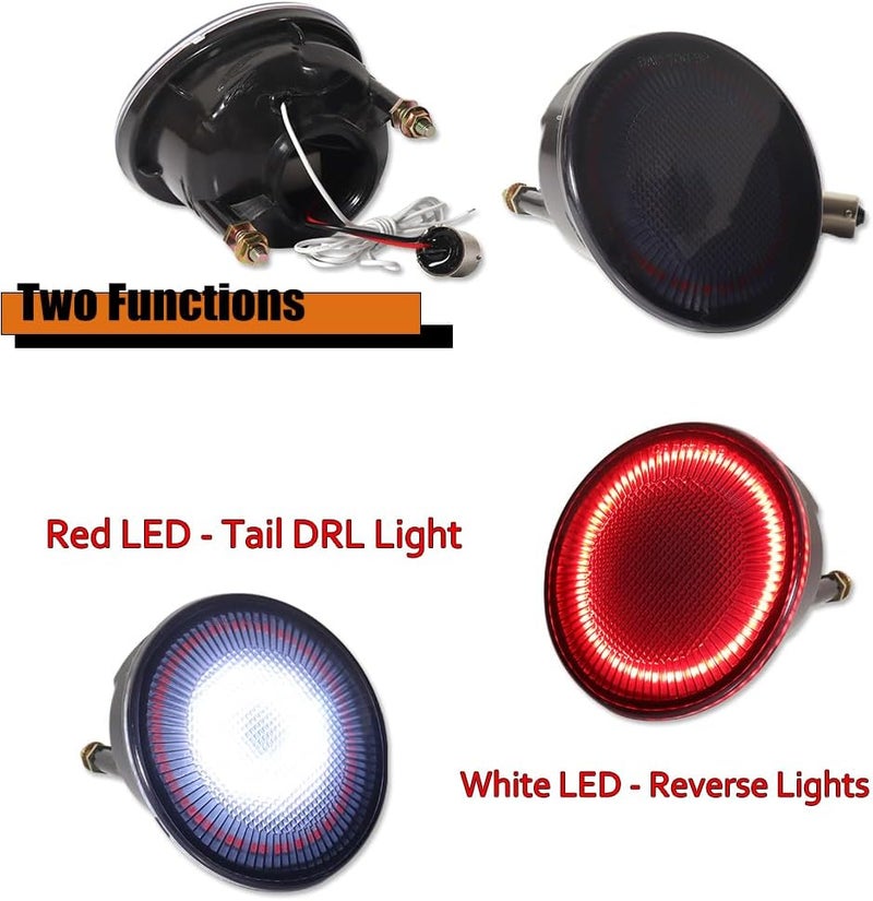 ADIIL Rear Tailgate Reverse Backup Light Red White LED Rear Bumper Lights For 1998-2005 VW Beetle - Image 4
